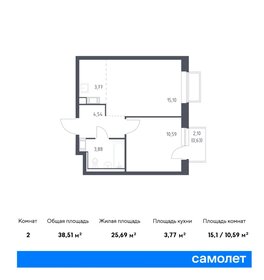 Квартира 38,5 м², 1-комнатная - изображение 1