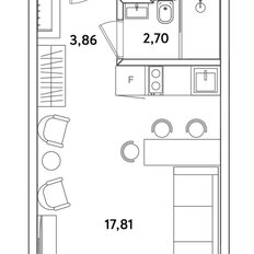 Квартира 24,6 м², студия - изображение 2