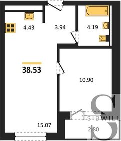 Квартира 38,5 м², 1-комнатная - изображение 1