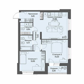 66,5 м², 2-комнатная квартира 9 800 000 ₽ - изображение 54