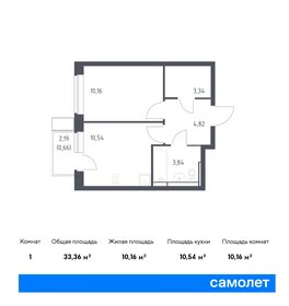 33,4 м², 1-комнатная квартира 6 855 084 ₽ - изображение 38