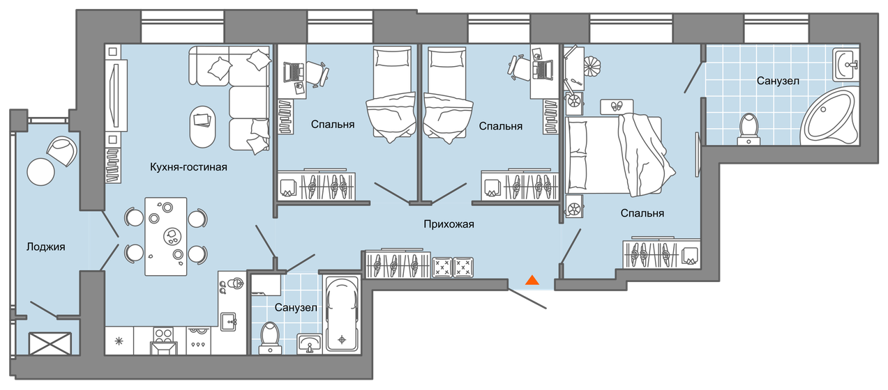 84 м², 4-комнатная квартира 8 751 875 ₽ - изображение 21