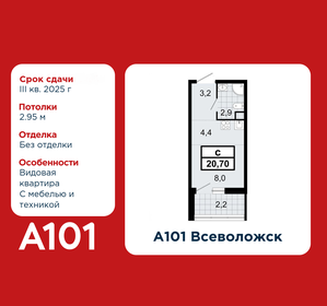 Квартира 20,7 м², студия - изображение 1