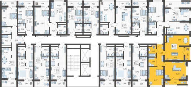 74 м², 3-комнатные апартаменты 25 000 000 ₽ - изображение 115