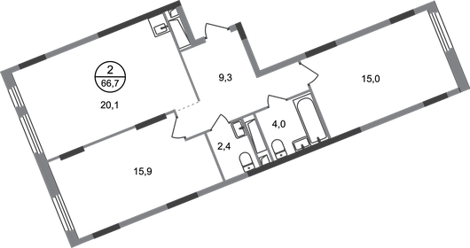64,7 м², 2-комнатная квартира 22 200 000 ₽ - изображение 37