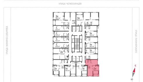 Квартира 55,6 м², 2-комнатная - изображение 2