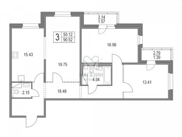 Квартира 93,5 м², 3-комнатная - изображение 1