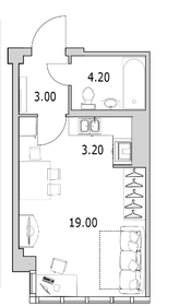 Квартира 29,5 м², студия - изображение 1