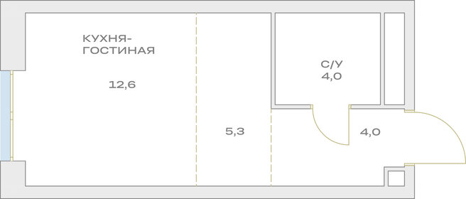 25,2 м², квартира-студия 5 874 350 ₽ - изображение 25