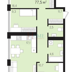 Квартира 77,8 м², 3-комнатная - изображение 1