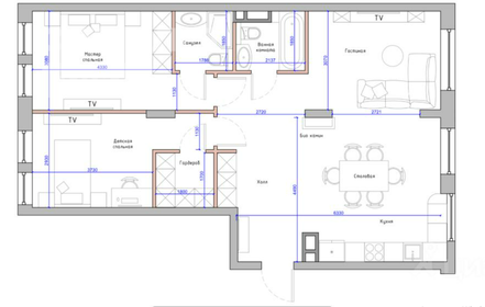 Квартира 82,8 м², 4-комнатная - изображение 1