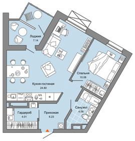 Квартира 53 м², 2-комнатная - изображение 1