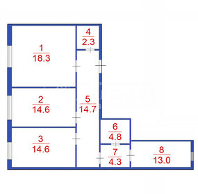 Квартира 84 м², 3-комнатная - изображение 1