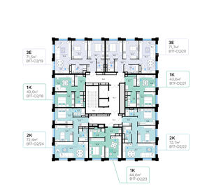 45,4 м², 1-комнатная квартира 22 636 440 ₽ - изображение 6