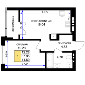 41,4 м², 1-комнатная квартира 5 150 000 ₽ - изображение 46