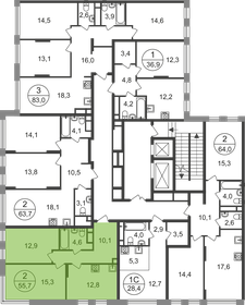 55 м², 2-комнатная квартира 14 200 000 ₽ - изображение 45