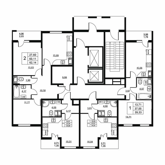 24,9 м², квартира-студия 3 907 600 ₽ - изображение 59