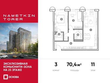 70,2 м², 3-комнатные апартаменты 21 867 300 ₽ - изображение 30