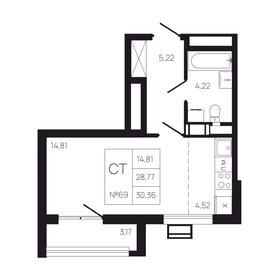 Квартира 31,9 м², студия - изображение 1