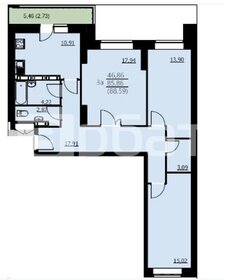 Квартира 88,6 м², 3-комнатная - изображение 1