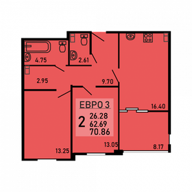 71,1 м², 2-комнатная квартира 6 550 000 ₽ - изображение 60