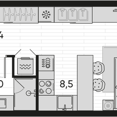 Квартира 32,1 м², 1-комнатная - изображение 2