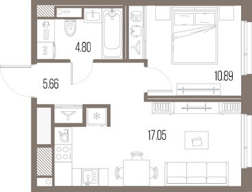 Квартира 38,4 м², 1-комнатная - изображение 1