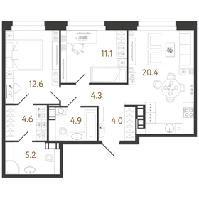 69,2 м², 2-комнатная квартира 20 226 974 ₽ - изображение 78