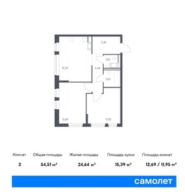 53,6 м², 2-комнатная квартира 9 039 479 ₽ - изображение 18
