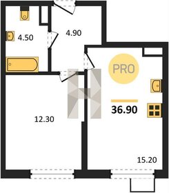 Квартира 36,9 м², 1-комнатная - изображение 1