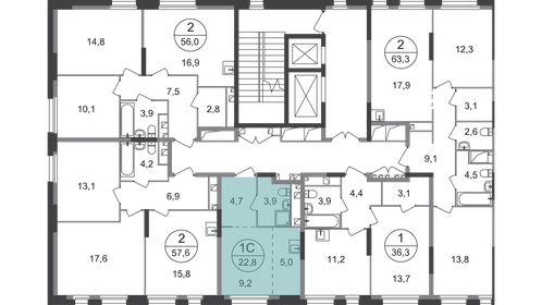 98,1 м², 3-комнатная квартира 27 177 500 ₽ - изображение 20