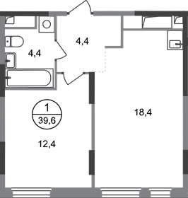 43,6 м², 1-комнатная квартира 11 000 000 ₽ - изображение 19