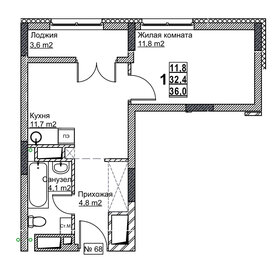34 м², 1-комнатная квартира 5 500 000 ₽ - изображение 55