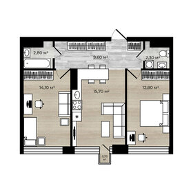 48,6 м², 2-комнатная квартира 4 250 000 ₽ - изображение 27