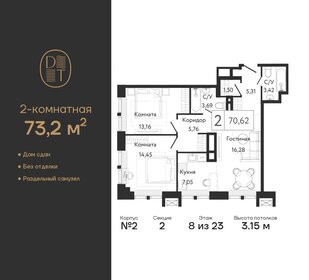73,2 м², 2-комнатная квартира 32 291 856 ₽ - изображение 25