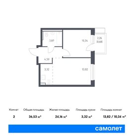 Квартира 36,5 м², 1-комнатная - изображение 1