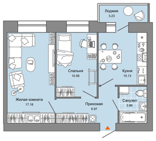 55 м², 2-комнатная квартира 5 139 147 ₽ - изображение 13