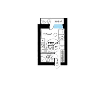 25,3 м², квартира-студия 3 229 983 ₽ - изображение 16