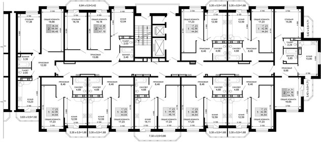 66,7 м², 2-комнатная квартира 9 918 290 ₽ - изображение 2