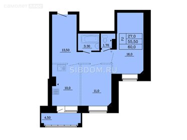60,8 м², 2-комнатная квартира 5 800 000 ₽ - изображение 79