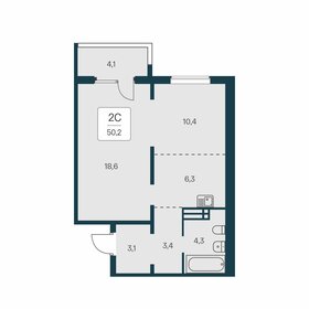 Квартира 50,2 м², 2-комнатная - изображение 1