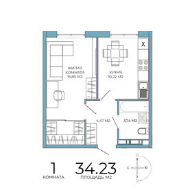 34 м², 1-комнатная квартира 3 398 000 ₽ - изображение 41