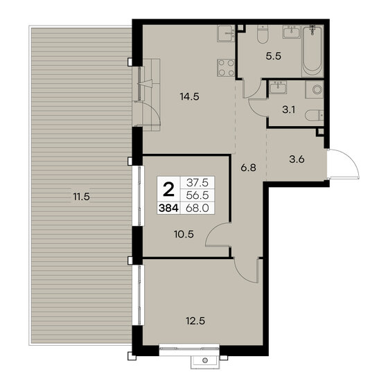 68 м², 2-комнатная квартира 17 179 520 ₽ - изображение 51