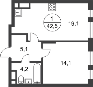 44,5 м², 1-комнатная квартира 14 999 000 ₽ - изображение 123
