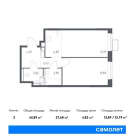 46,9 м², 2-комнатная квартира 10 296 193 ₽ - изображение 35