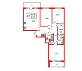 Квартира 91 м², 3-комнатная - изображение 1