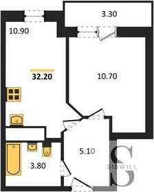 32,1 м², квартира-студия 3 338 400 ₽ - изображение 1