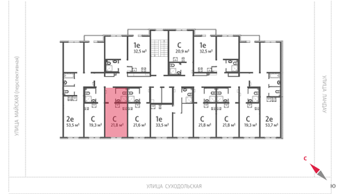 32,5 м², 1-комнатная квартира 4 193 280 ₽ - изображение 14