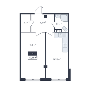 39,6 м², 1-комнатная квартира 6 150 000 ₽ - изображение 9