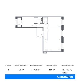 78 м², 3-комнатная квартира 21 995 800 ₽ - изображение 68